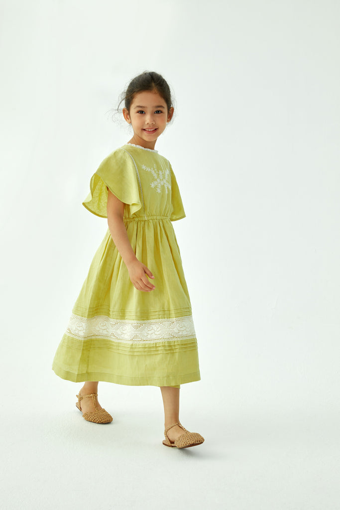 Cera Una Volta Emilie Teen Dress - Yellow