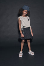 Load image into Gallery viewer, Little Creative Factory Black Flower Print Canvas Coral Reef Crop Top