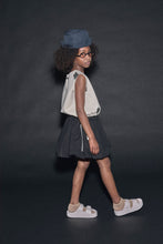 Load image into Gallery viewer, Little Creative Factory Black Flower Print Canvas Coral Reef Crop Top