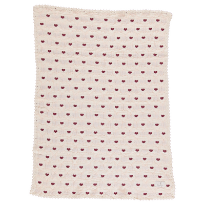 Bebe Organic Love Blanket - Heart Motif