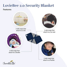 Load image into Gallery viewer, Swaddle Bee Loviebee - Sky Blue/Ivory