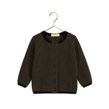 Load image into Gallery viewer, Retro Kid Lucas Boy Knit Cardigan Sweater - Brown/Black