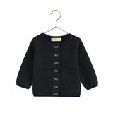 Retro Kid Lucas Boy Knit Cardigan Sweater - Grey/Navy