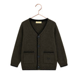 Retro Kid Lucas Boys Cardigan Sweater - Brown/Black