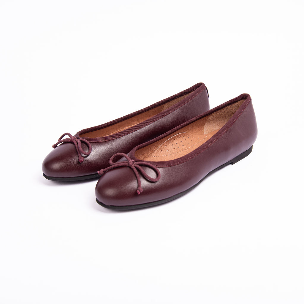 Camille Shoes Lucie Burgundy Leather