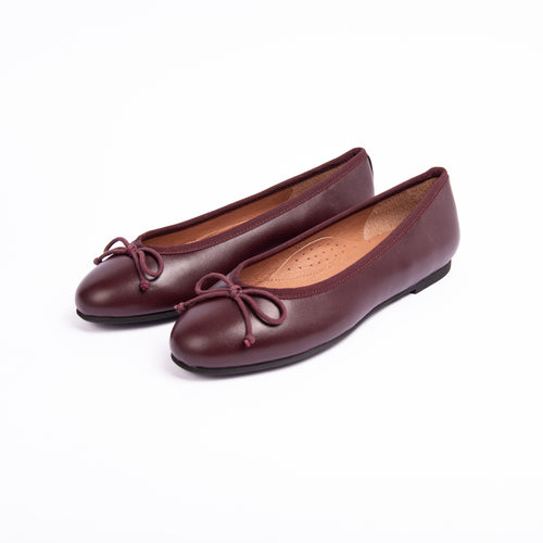 Camille Shoes Lucie Burgundy Leather