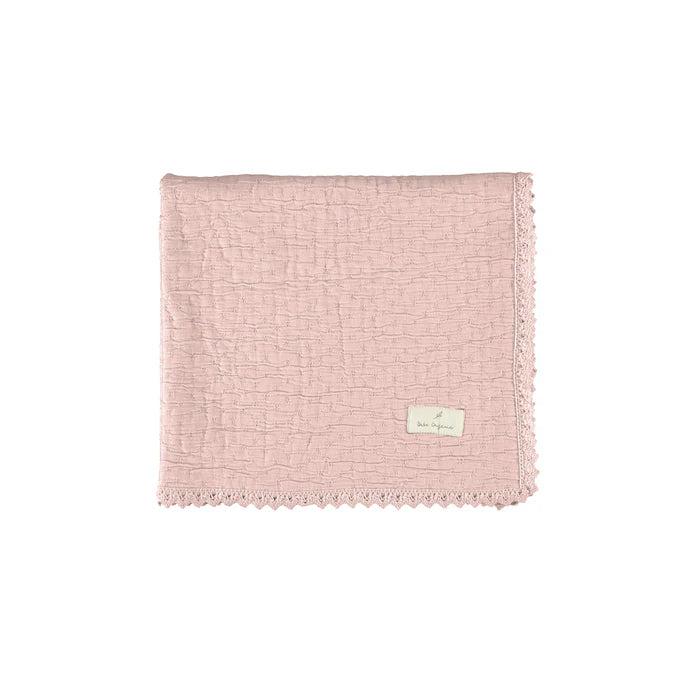 Bebe Organic Lumi Chenille Blanket - Dusty Rose