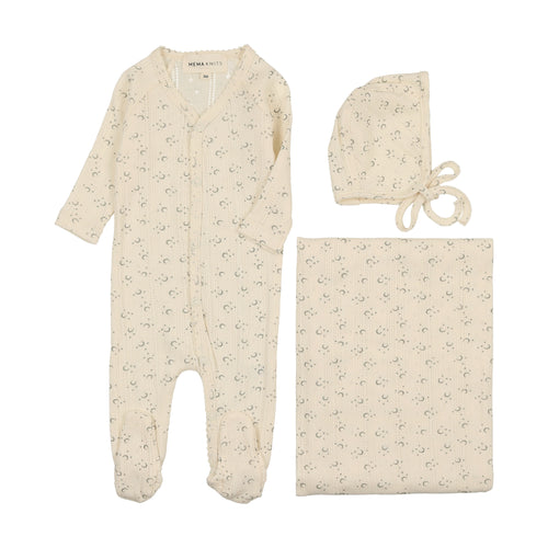 Mema Knits Moon and Star 3PC Set - Powder Blue