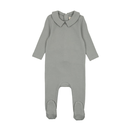 Mema Knits Boys Base Footie - Powder Blue