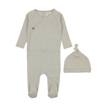 Load image into Gallery viewer, Mema Knits The Striped Footie &amp; Beanie - Marshmallow Green