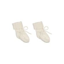 Load image into Gallery viewer, Mema Knits Pearl Knit Booties - Cream