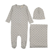 Load image into Gallery viewer, Mema Knits Berry Print 3PC Layette Set - Blue Berry Print