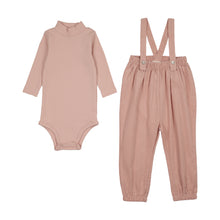 Load image into Gallery viewer, Mema Knits Corduroy romper &amp; T-shirt set - Rose Smoke