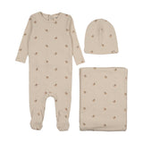Mema Knits Teddy Bear print 3PC Set - Teddy Bears