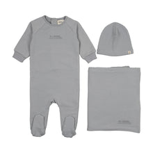 Load image into Gallery viewer, Mema Knits  Embossed sweatshirt 3PC set - Windy Blue