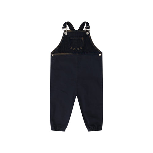 Bopop Denim Collection Overalls (Navy with Denim Detail)
