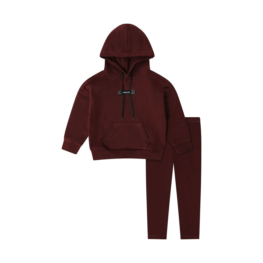 Bopop Burgundy Collection Baby Set (Burgundy with Pocket Detail)