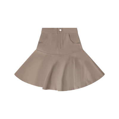 Bopop Herringbone Collection Taupe Skirt