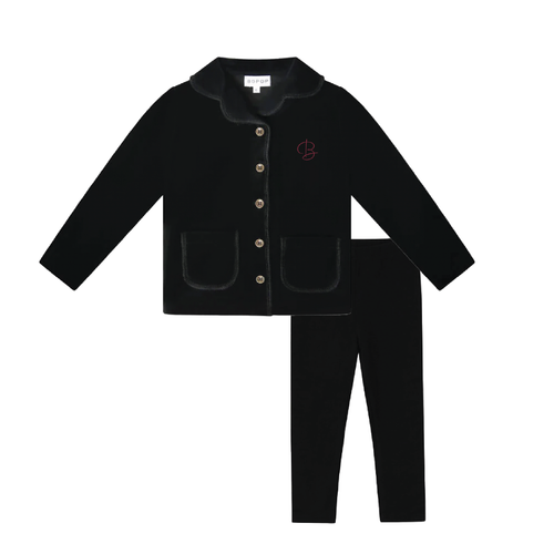 Bopop Raspberry B Embroidered Lounge Set - Boys
