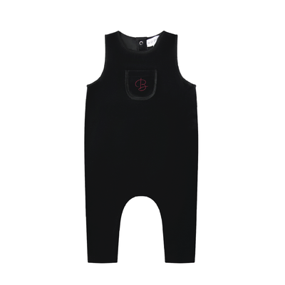Bopop Raspberry B Embroidered Overalls
