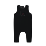Bopop Raspberry B Embroidered Overalls