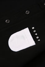 Load image into Gallery viewer, Bopop Reflector Pocket Collection Button Down Shirt (Black with Metallic Detail)