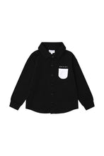 Load image into Gallery viewer, Bopop Reflector Pocket Collection Button Down Shirt (Black with Metallic Detail)