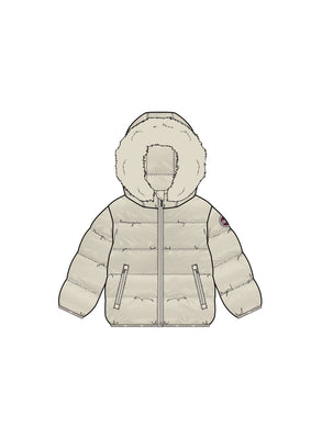 Colmar Baby Down Jacket With Fur - Nude