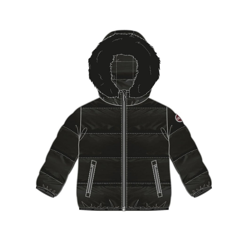 Colmar Baby Down Jacket With Fur - Nero