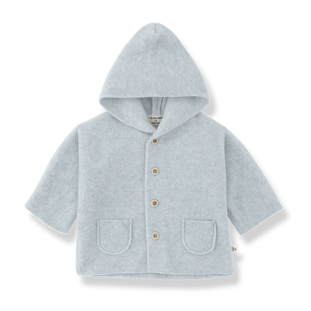 1+ In the Family Menton Hooded Jacket - Ciel