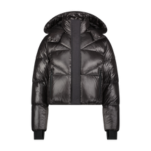 Load image into Gallery viewer, Denali Teen Shiny Cropped Bomber - Black