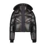 Denali Teen Shiny Cropped Bomber - Black