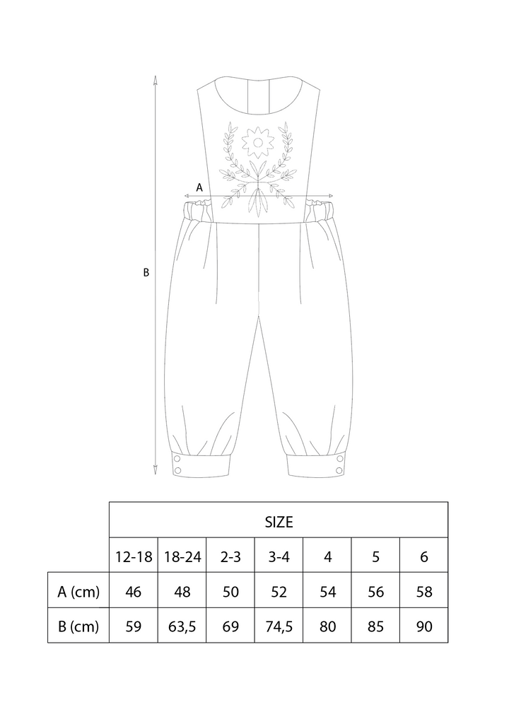 Popelin Brown Velvet Dungaree With Embroidered Bib (100.2)