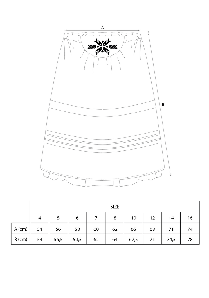 Popelin Navy Blue Velvet Vest And Midi Skirt With Tucks And Embroidered Yoke (104.3 / 106.3)