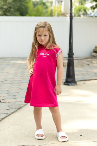 Mode Avant Mode Hoodie Dress - Hot Pink
