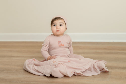 Bee & Dee Macaron Center Print 3PC Set - Blossom Pink