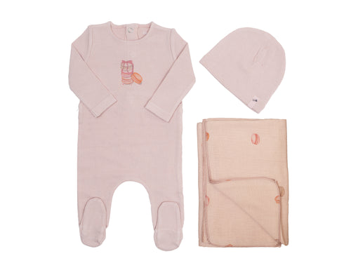 Bee & Dee Macaron Center Print 3PC Set - Blossom Pink