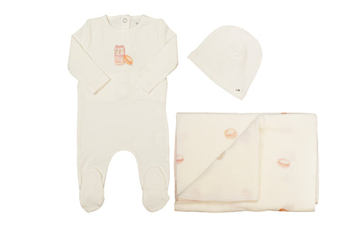 Bee & Dee Macaron Center Print 3PC Set -Snow White  Girls