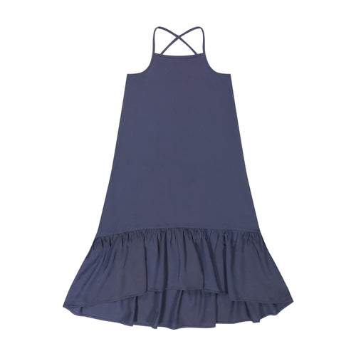 Retro Kid Mae Criss Cross Maxi Dress - Navy
