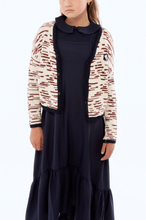 Load image into Gallery viewer, Retro Kid Chunky Knit Classic Cardigan - Cream/Burgundy