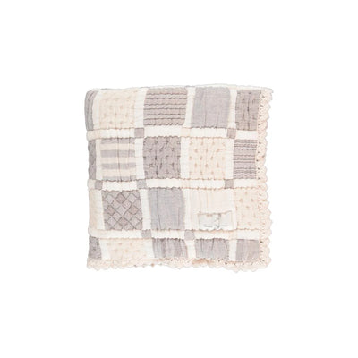Bebe Organic Mai Blanket - Taupe Patchwork