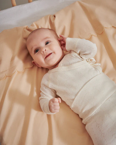 Marmar Modal Pointelle Tut Wrap & Hat - Flour White