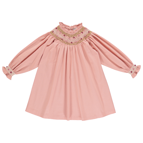 Bebe Organic Margot Smocked Dress - Dusty Rose