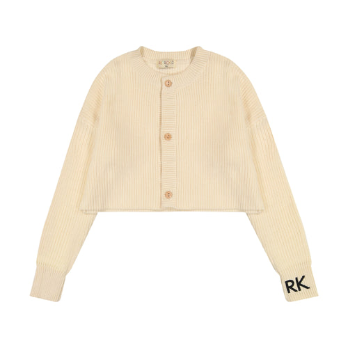 Retro kid Natural Marilyn Crop Cardigan
