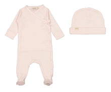 Load image into Gallery viewer, Marmar Pink Dahlia Footie &amp; Beanie Set