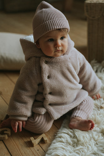 Mema Knits Sherpa Jacket - Beige