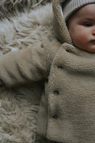 Mema Knits Sherpa Jacket - Dusty Pink