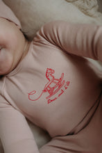 Load image into Gallery viewer, Mema Knits Horse Rocker Layette Set - Pale Pink