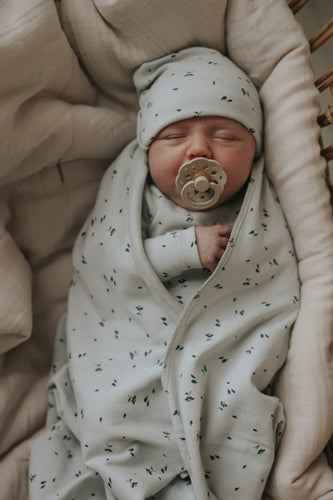 Mema Knits Floral 3PC Set - Floral Blue