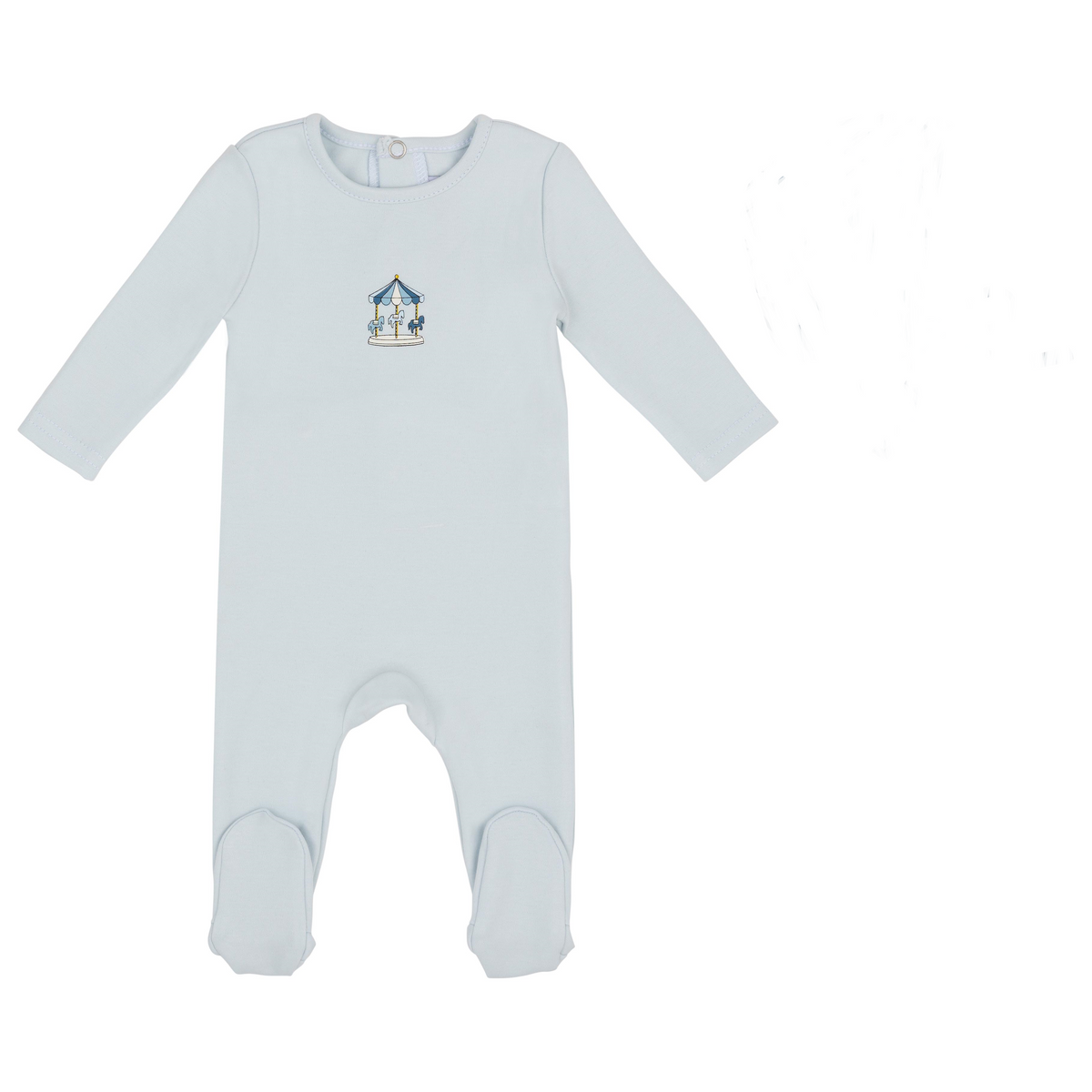 Baby Boy Classic Treasures Light Blue Stripe Footie